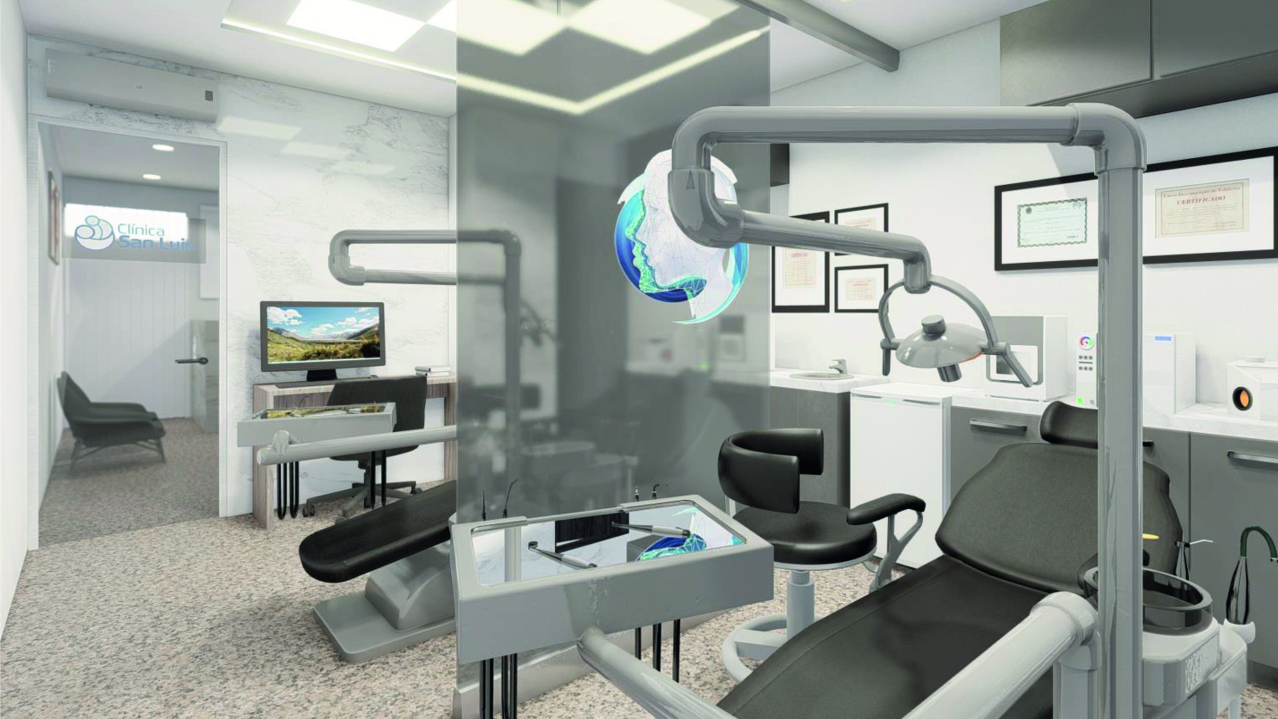 Diseño de consultoria odontologico en Clinica San Luis, Bucaramanga, Santander, 2024.