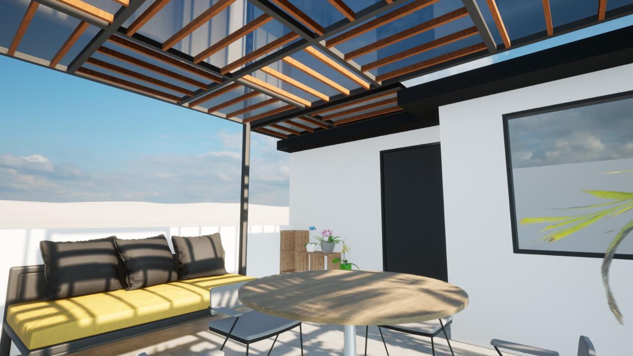 Diseño de Pérgola arquitectónica para vivienda Familiar en Floridablanca, Santander, 2024.